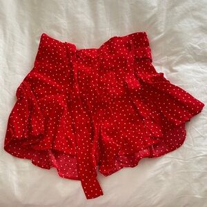 Red Polka Dot Women's Skort